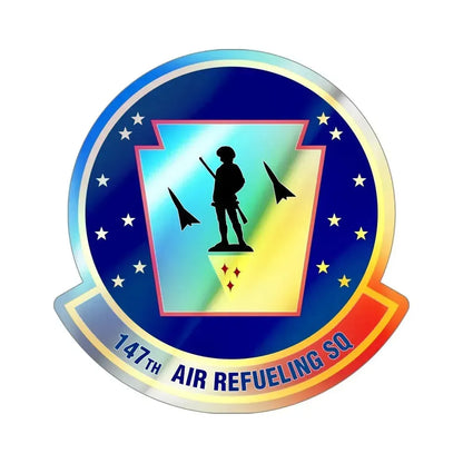 147 Air Refueling Squadron (U.S. Air Force) Holographic STICKER Die-Cut Vinyl Decal 4 Inch Holographic - The Sticker Space