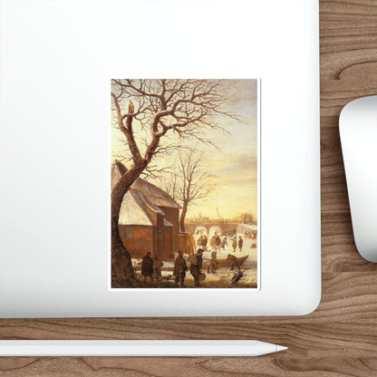 AVERCAMP, Hendrick - Winter Landscape (Artwork) STICKER Vinyl Die-Cut Decal