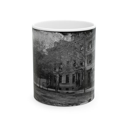 Washington, D.C. Central Office Of The Sanitary Commission, 1333 F Street, N.W. (U.S. Civil War) White Coffee Mug
