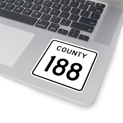 County 188 square (Minnesota) (Road Sign) STICKER Vinyl Kiss-Cut Decal