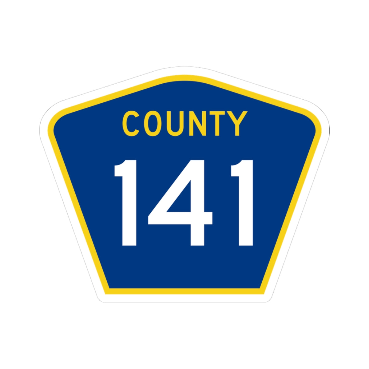 County 141 MN (Minnesota) (Road Sign) STICKER Vinyl Kiss-Cut Decal