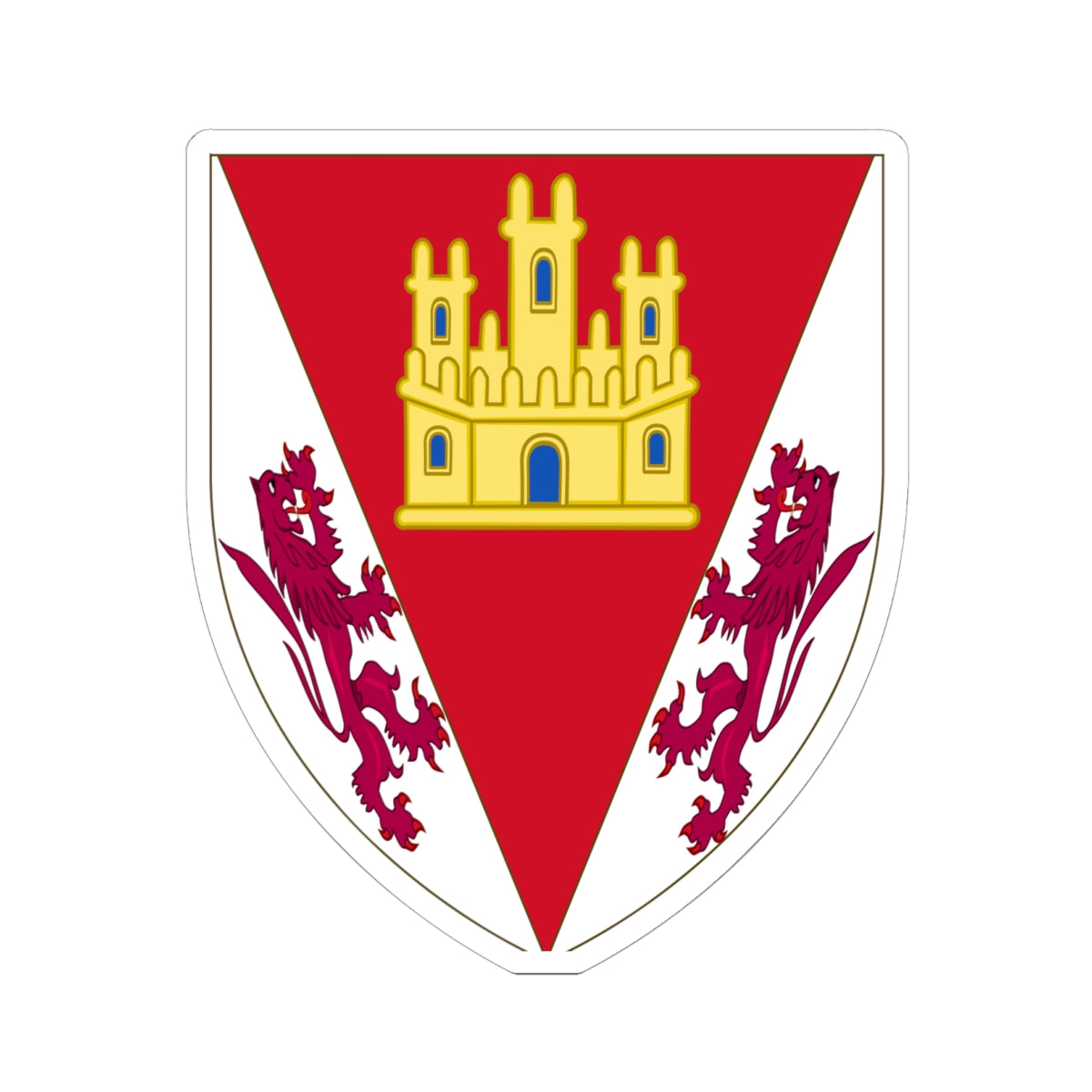 Arms of Diego of Castile son of King Peter (Spain) (Coat of Arms) STICKER Vinyl Kiss-Cut Decal