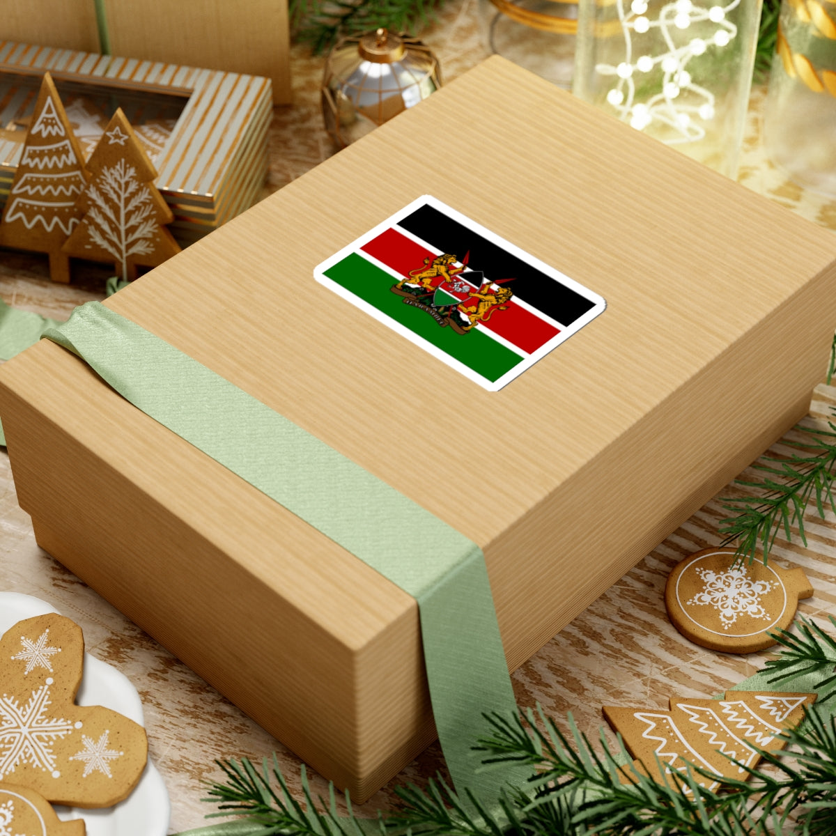 Kenyan coat of arms flag (Kenya) STICKER Vinyl Kiss-Cut Decal