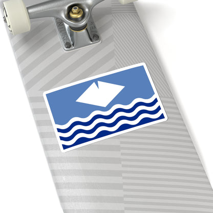 Flag of the Isle of Wight (England) STICKER Vinyl Kiss-Cut Decal