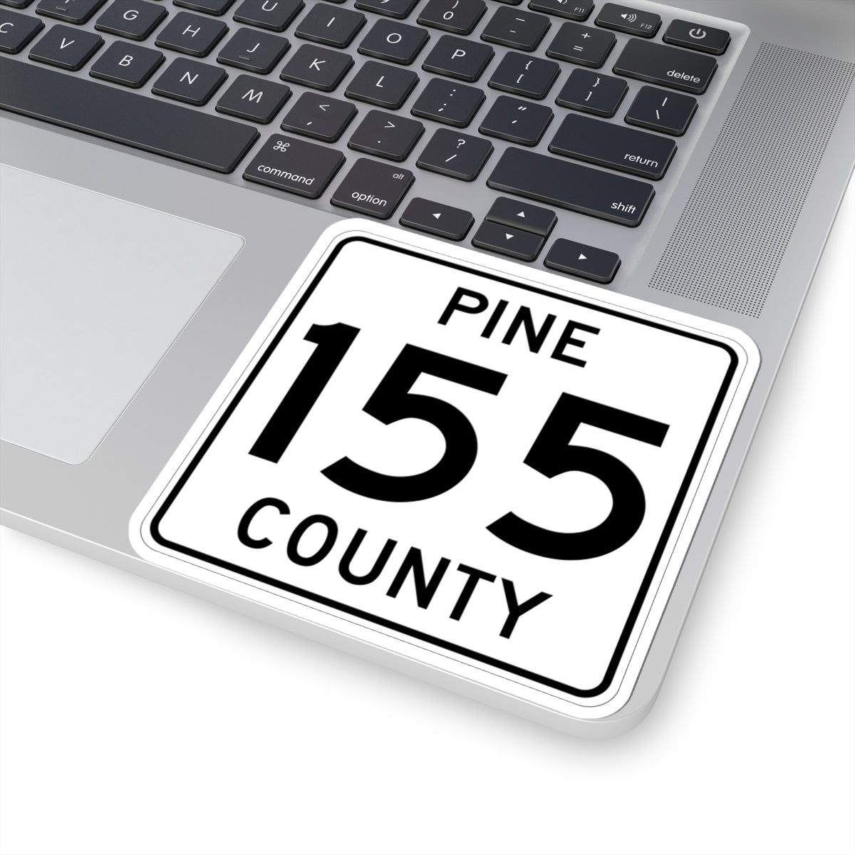 Pine County Route 155 MN (Minnesota) (Road Sign) STICKER Vinyl Kiss-Cut Decal