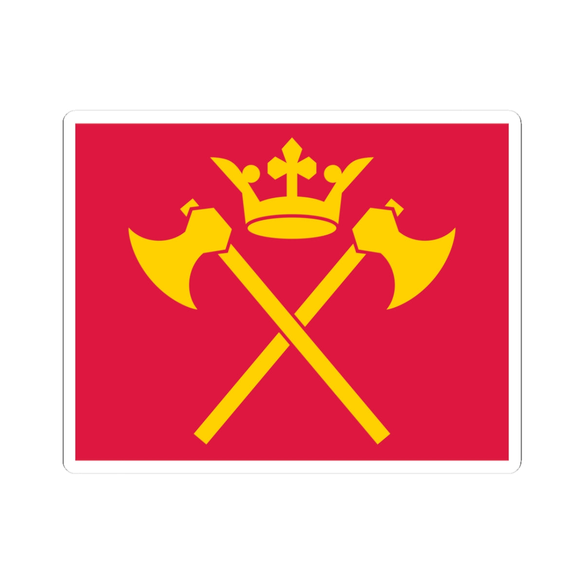 Flag of Hordaland (Norway) STICKER Vinyl Kiss-Cut Decal