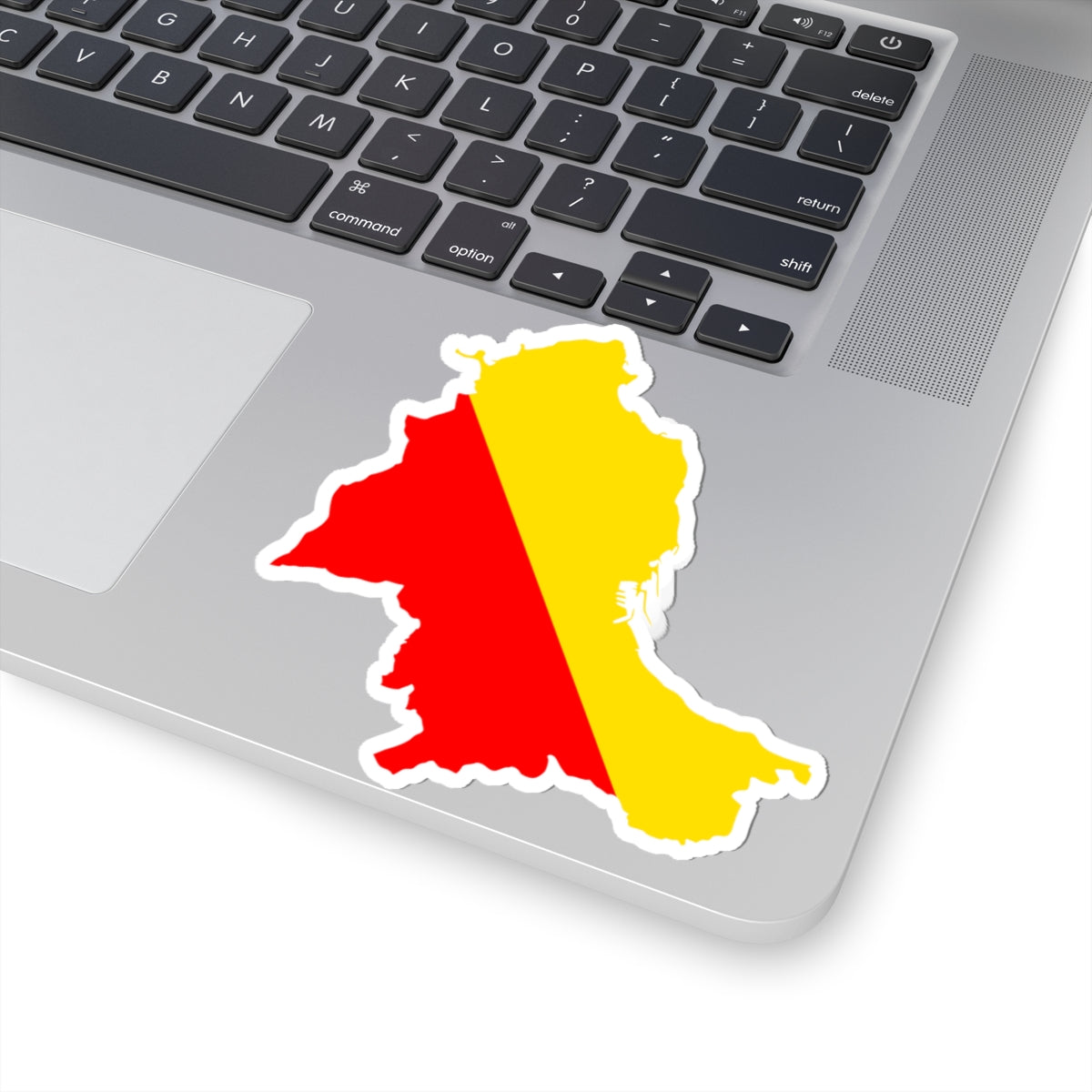 Flag map of Palermo (Italy) STICKER Vinyl Kiss-Cut Decal