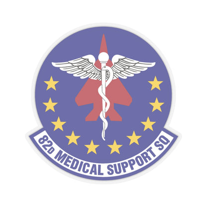 82d Medical Support Squadron (U.S. Air Force) STICKER Vinyl Kiss-Cut Decal-3 Inch-Transparent-The Sticker Space