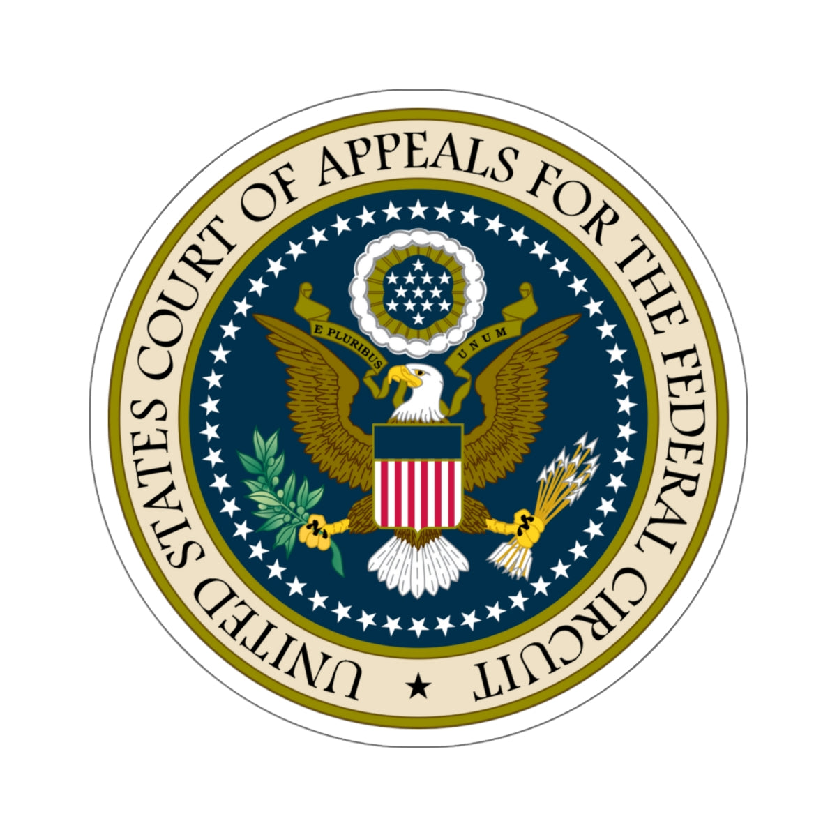 Seal of the United States Court of Appeals for the Federal Circuit - STICKER Vinyl Kiss-Cut Decal