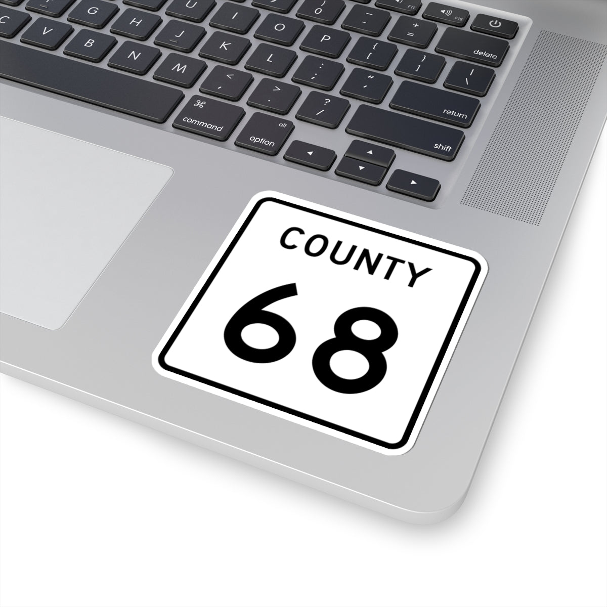 County 68 square (Minnesota) (Road Sign) STICKER Vinyl Kiss-Cut Decal