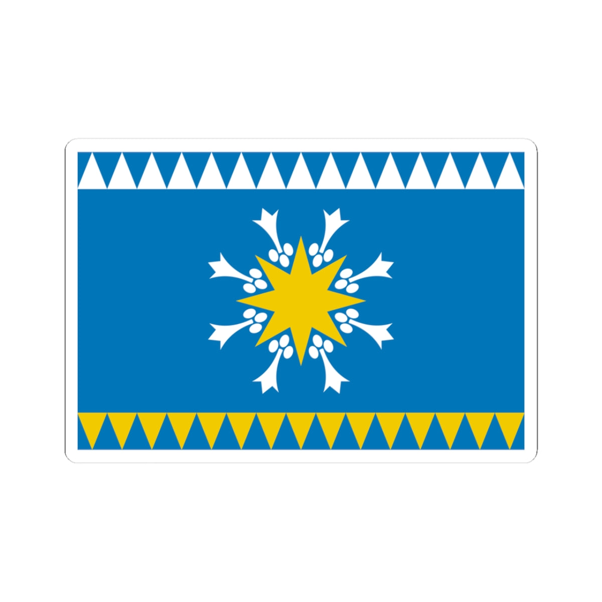 Flag of Ivdel Sverdlovsk oblast (Russia) STICKER Vinyl Kiss-Cut Decal