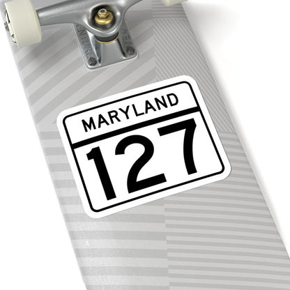MD Route 127 (Maryland) (Road Sign) STICKER Vinyl Kiss-Cut Decal