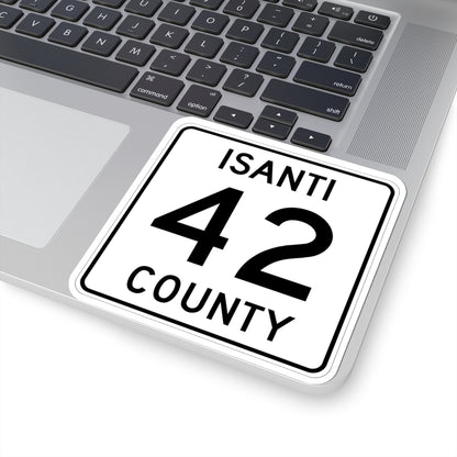 Isanti County 42 MN (Minnesota) (Road Sign) STICKER Vinyl Kiss-Cut Decal