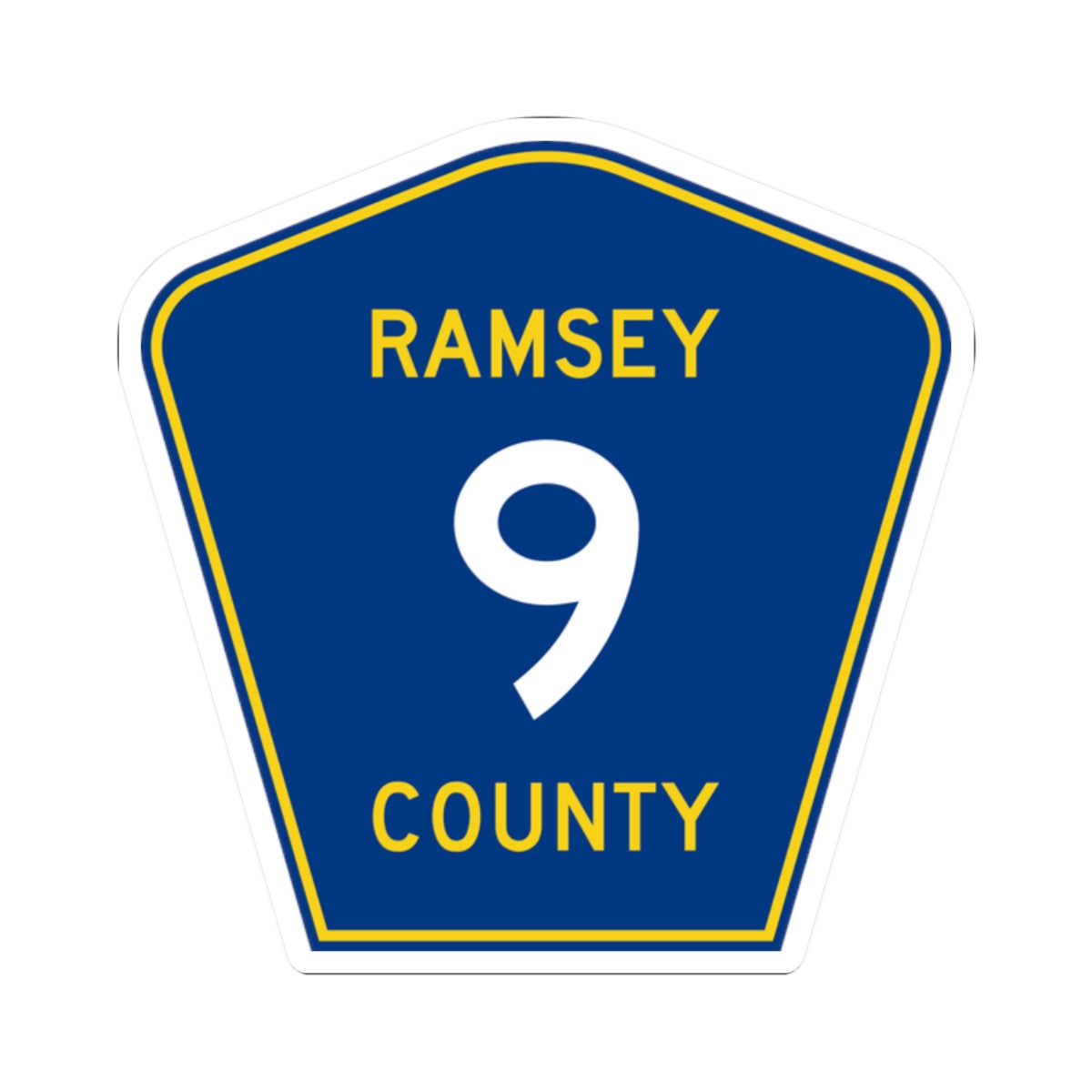 Ramsey County 9 MN (Minnesota) (Road Sign) STICKER Vinyl Kiss-Cut Decal