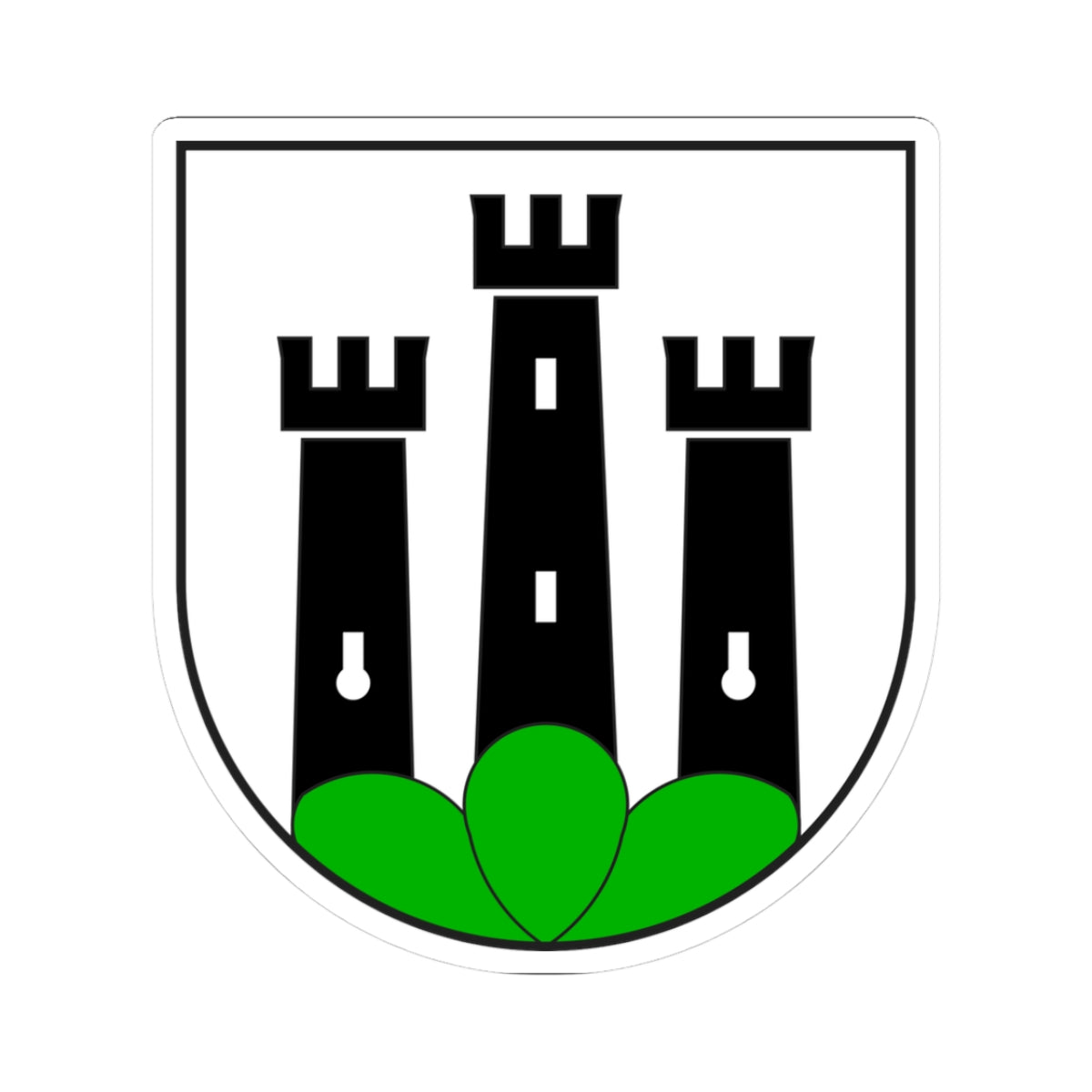 Susch wappen (Switzerland) (Coat of Arms) STICKER Vinyl Kiss-Cut Decal