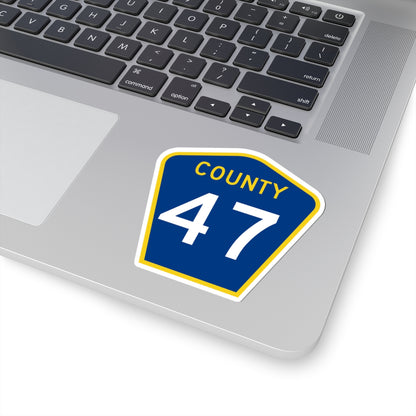 County 47 MN (Minnesota) (Road Sign) STICKER Vinyl Kiss-Cut Decal