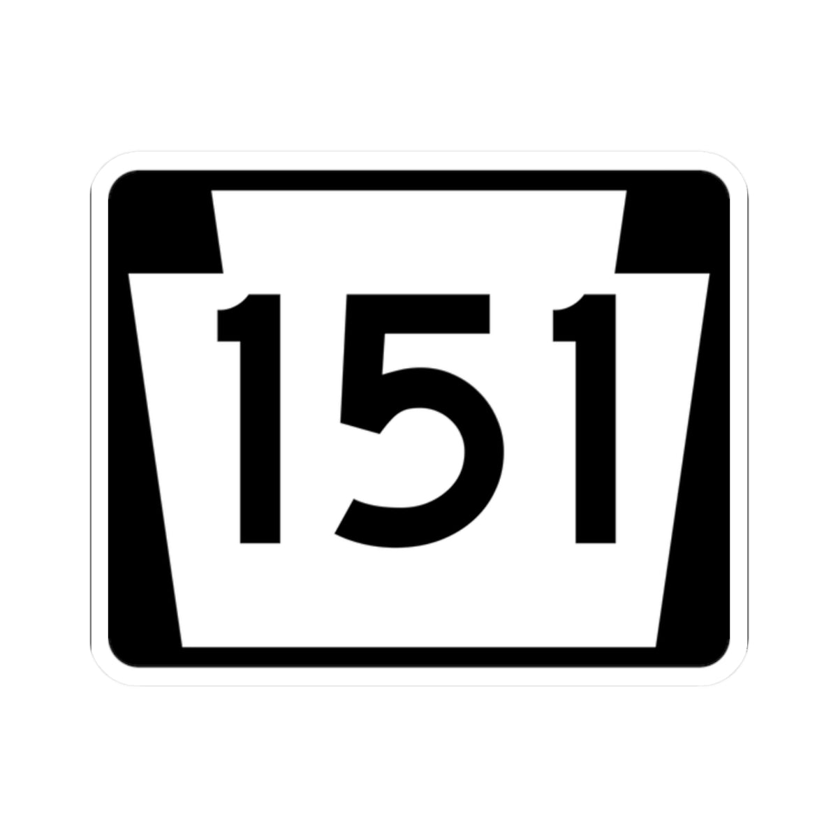 PA-151 (Pennsylvania) (Road Sign) STICKER Vinyl Kiss-Cut Decal