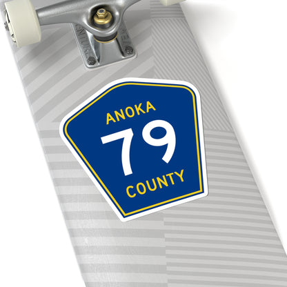 Anoka County 79 (Minnesota) (Road Sign) STICKER Vinyl Kiss-Cut Decal