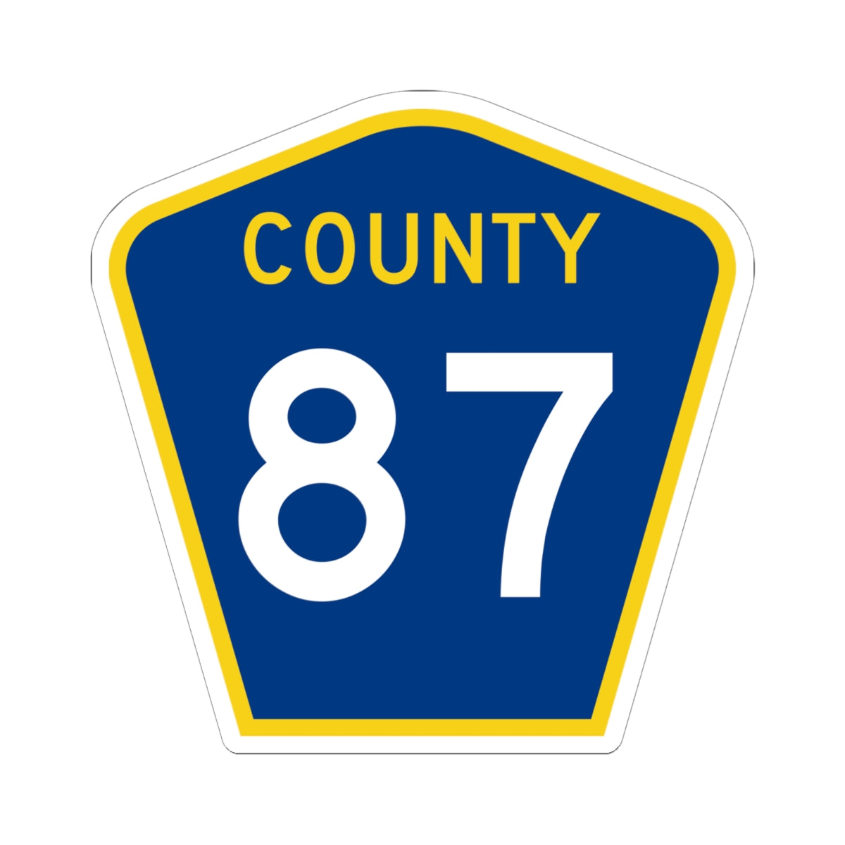 County 87 MN (Minnesota) (Road Sign) STICKER Vinyl Kiss-Cut Decal