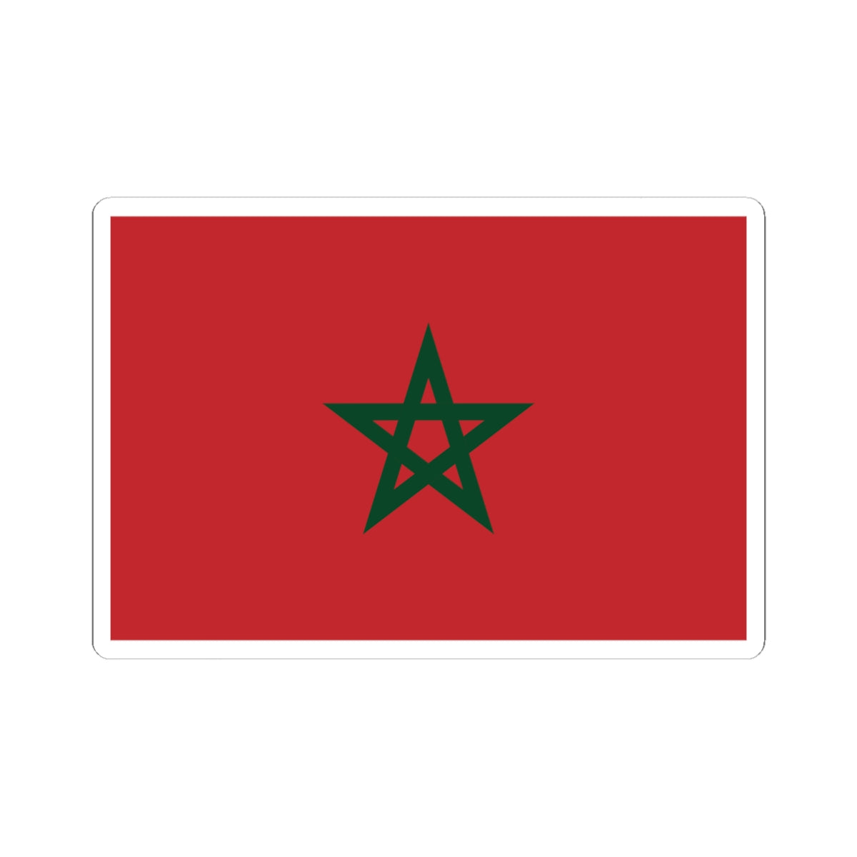 Flag of Morocco unbordered dark green (Morocco) STICKER Vinyl Kiss-Cut Decal