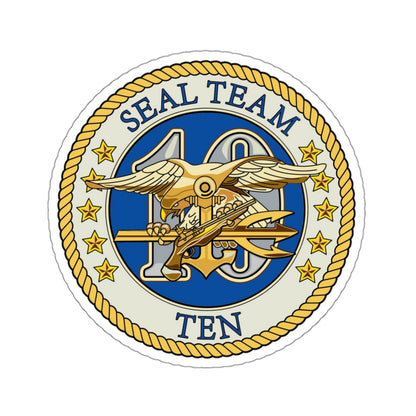 Seal Team 10 Colored (U.S. Navy) STICKER Vinyl Kiss-Cut Decal