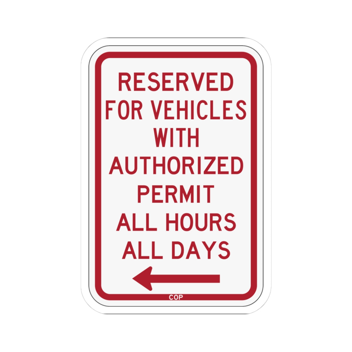 PBOT Road sign P4457L (Oregon) (Road Sign) STICKER Vinyl Kiss-Cut Decal