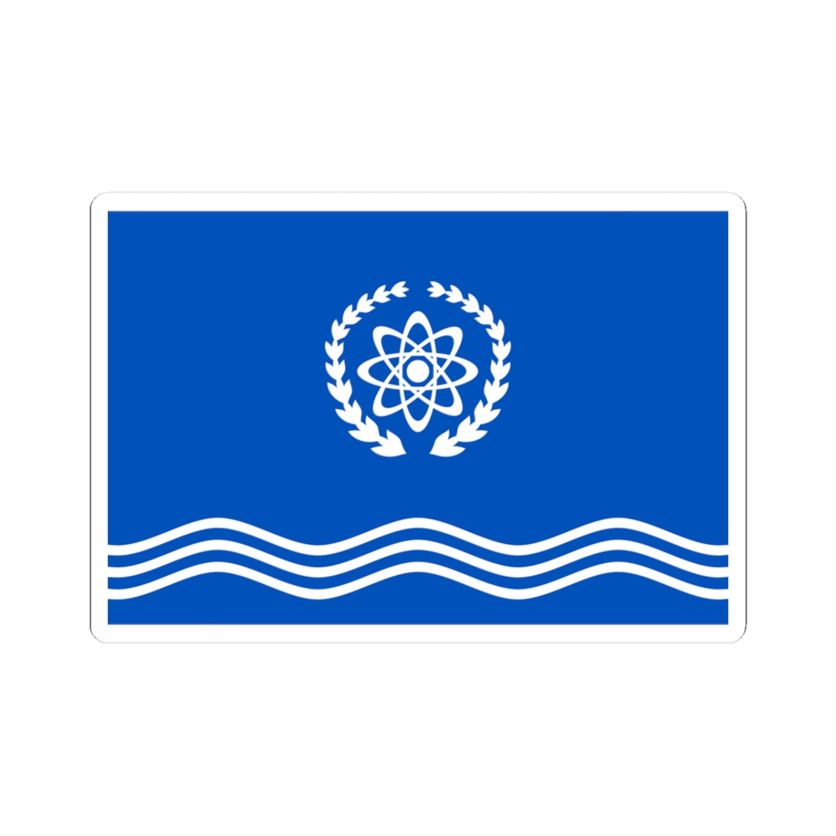 Flag of Obninsk Kaluga oblast (Russia) STICKER Vinyl Kiss-Cut Decal