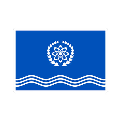 Flag of Obninsk Kaluga oblast (Russia) STICKER Vinyl Kiss-Cut Decal