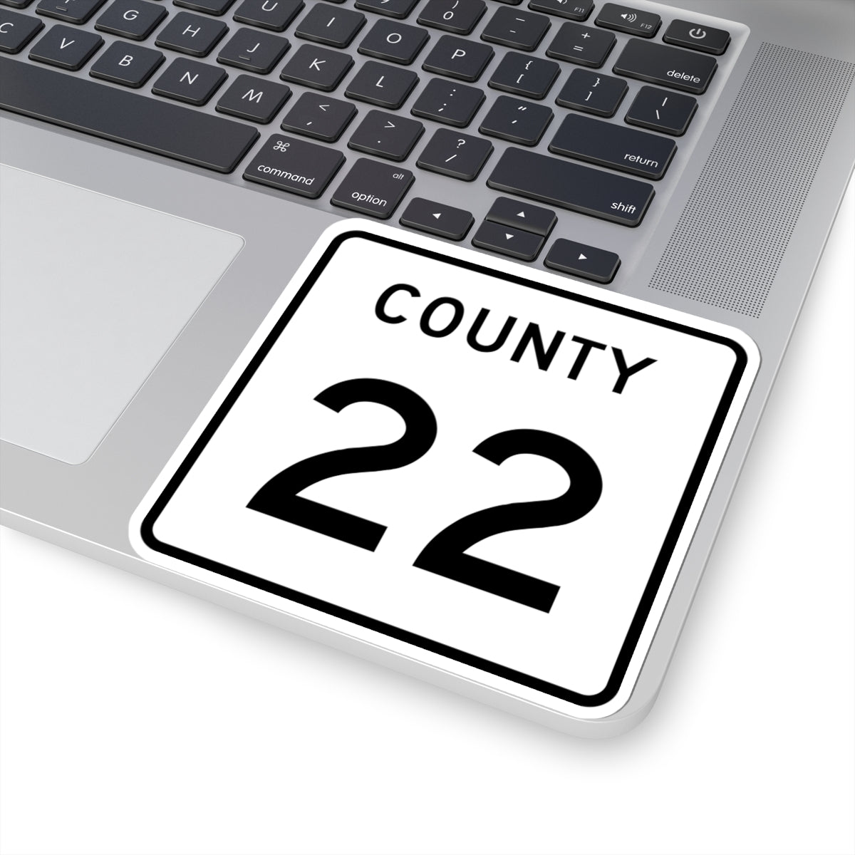 County 22 square (Minnesota) (Road Sign) STICKER Vinyl Kiss-Cut Decal