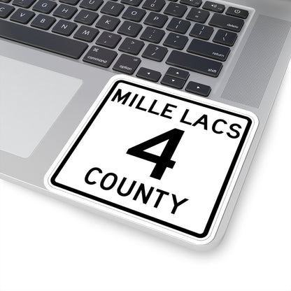 Mille Lacs County 4 MN (Minnesota) (Road Sign) STICKER Vinyl Kiss-Cut Decal