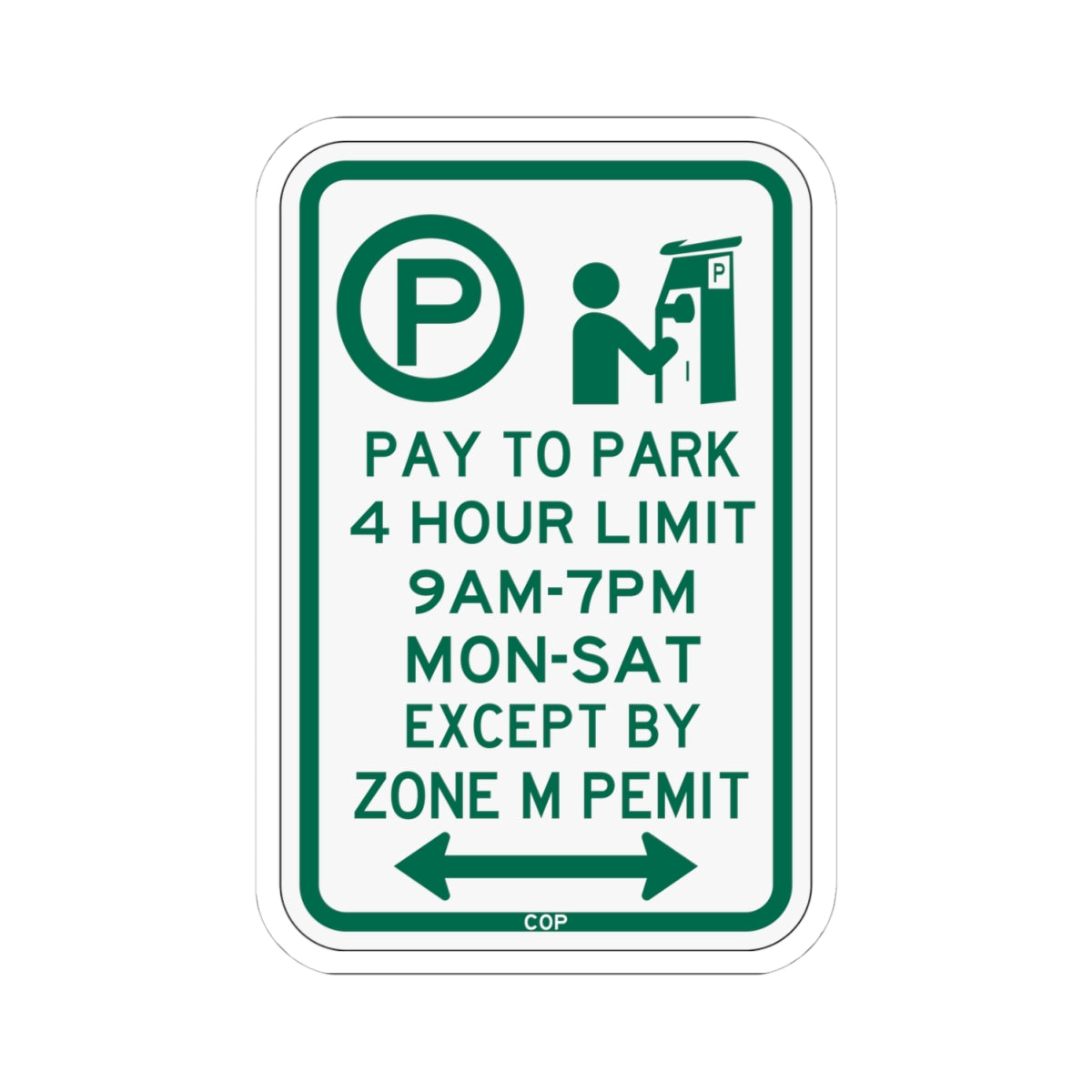 PBOT Road sign P4426D (Oregon) (Road Sign) STICKER Vinyl Kiss-Cut Decal