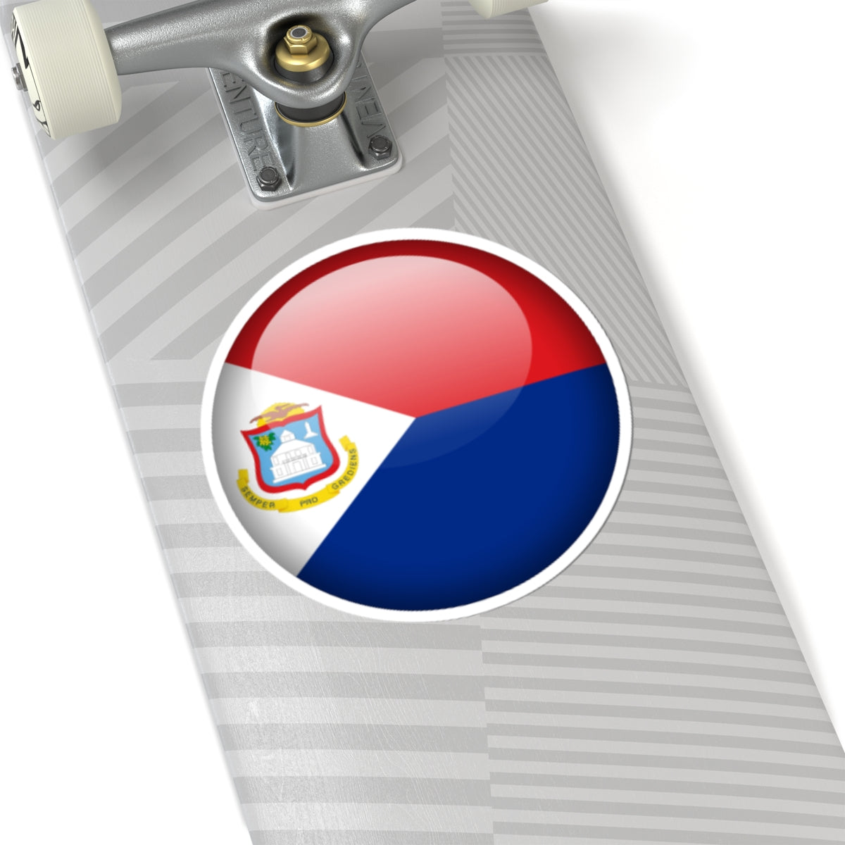 Flag orb Sint Maarten (Netherlands) STICKER Vinyl Kiss-Cut Decal