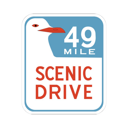 San Francisco CA 49-Mile Scenic Drive (California) (Road Sign) STICKER Vinyl Kiss-Cut Decal