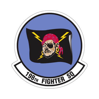 198 Fighter Squadron (U.S. Air Force) STICKER Vinyl Kiss-Cut Decal-4" × 4"-White-The Sticker Space