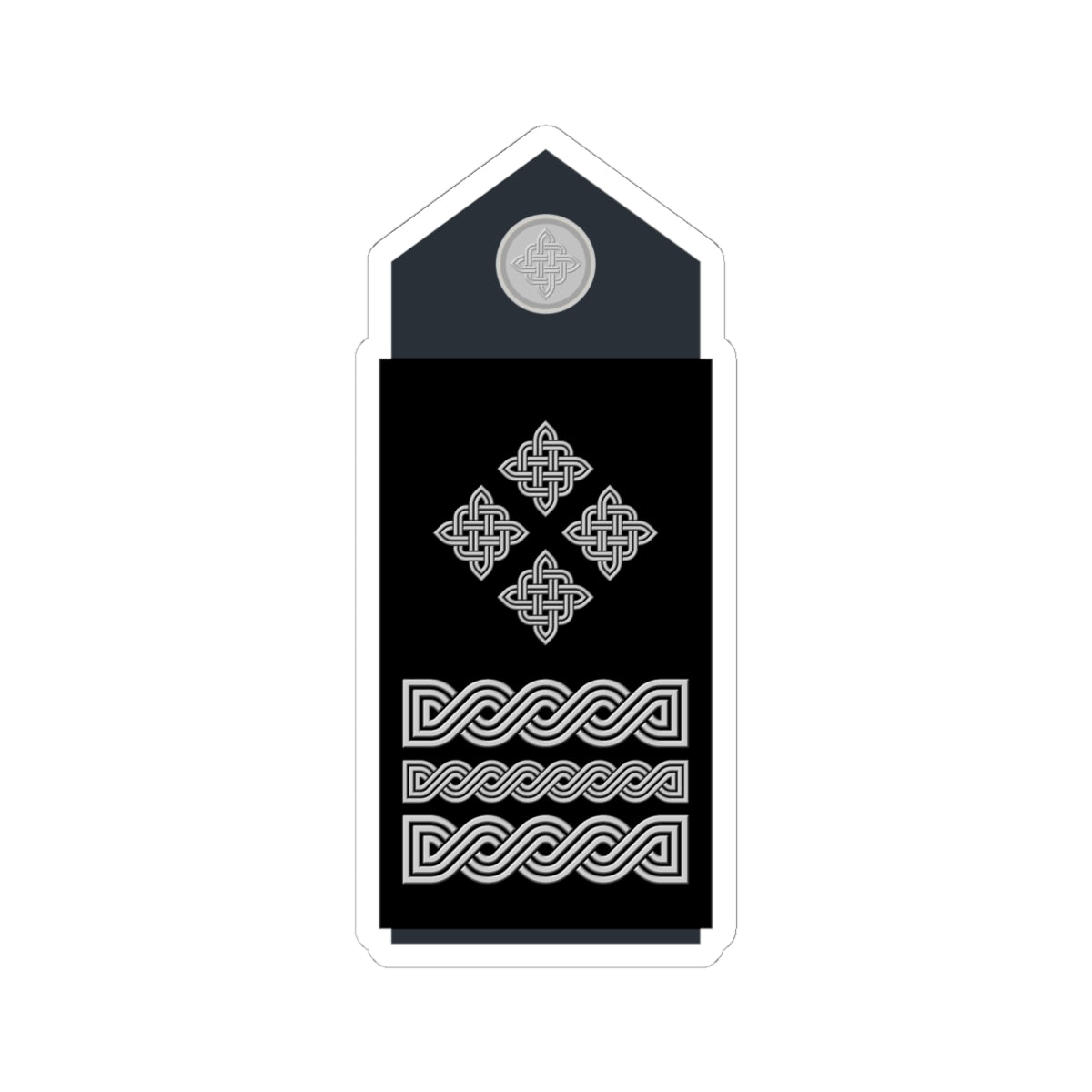 Naramenica službene odore generala zbora HRZ i PZO (Croatia) (Military Rank) STICKER Vinyl Kiss-Cut Decal