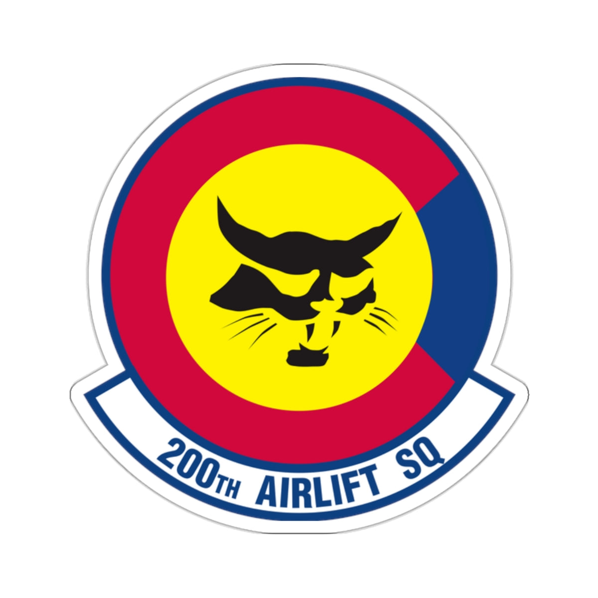 200 Airlift Squadron (U.S. Air Force) STICKER Vinyl Kiss-Cut Decal-2" × 2"-White-The Sticker Space