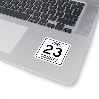 Pine County Route 23 MN (Minnesota) (Road Sign) STICKER Vinyl Kiss-Cut Decal