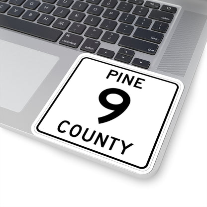 Pine County Route 9 MN (Minnesota) (Road Sign) STICKER Vinyl Kiss-Cut Decal