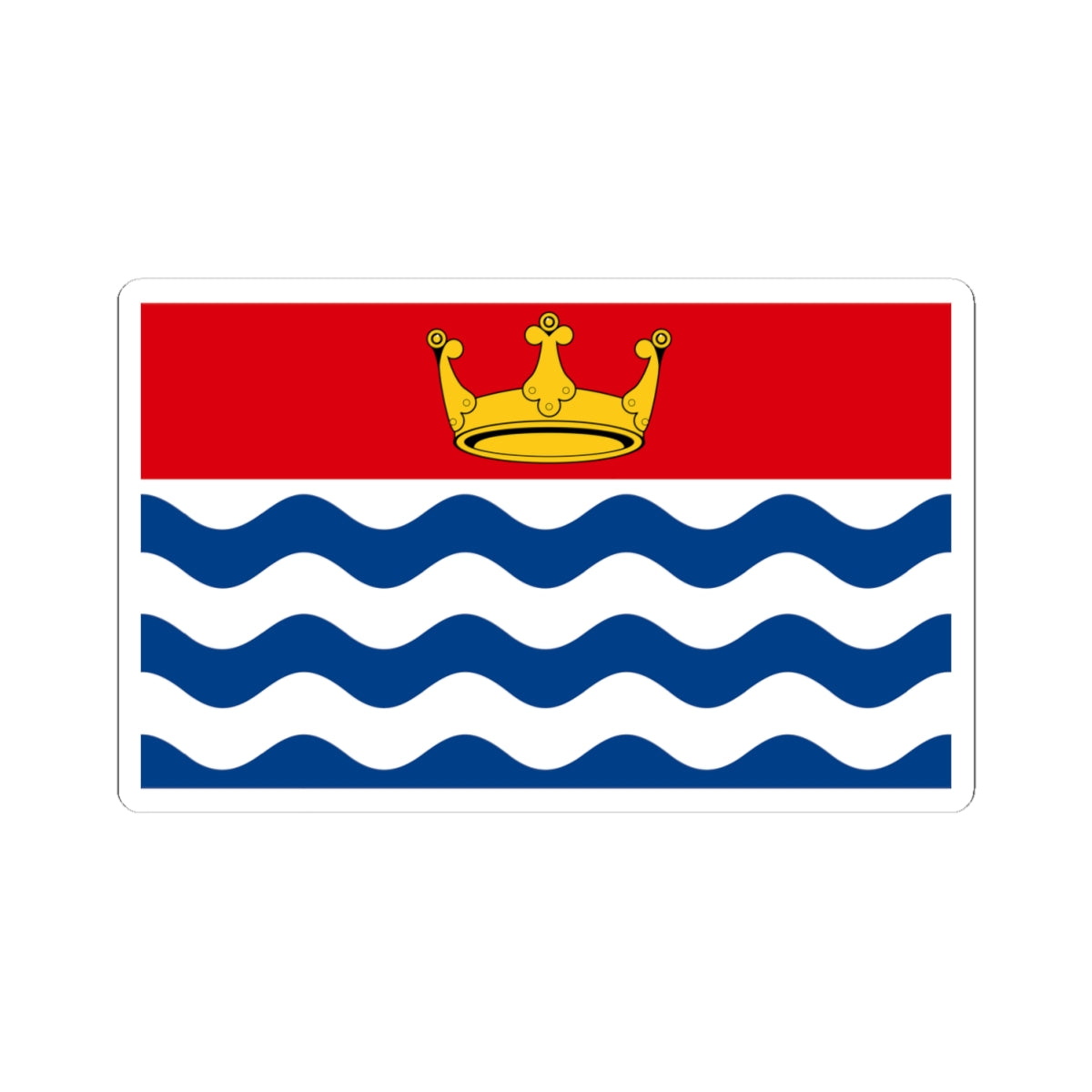 County Flag of Greater London (England) STICKER Vinyl Kiss-Cut Decal