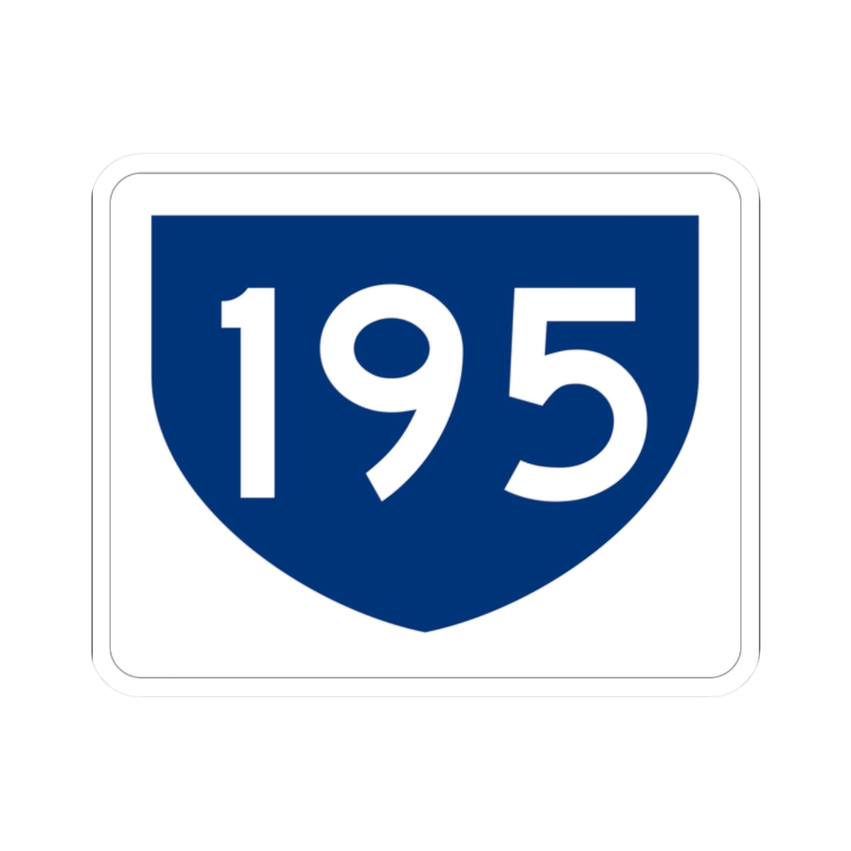 PR primary 195 (Puerto Rico) (Road Sign) STICKER Vinyl Kiss-Cut Decal