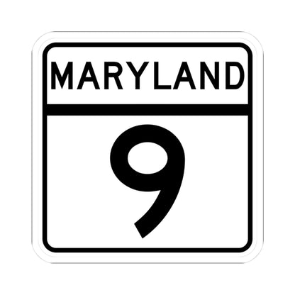 MD Route 9 (Maryland) (Road Sign) STICKER Vinyl Kiss-Cut Decal