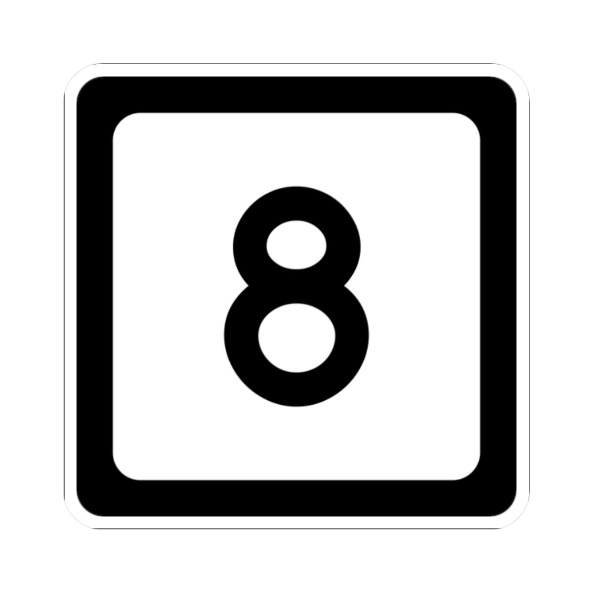 WV-8 (Virginia) (Road Sign) STICKER Vinyl Kiss-Cut Decal