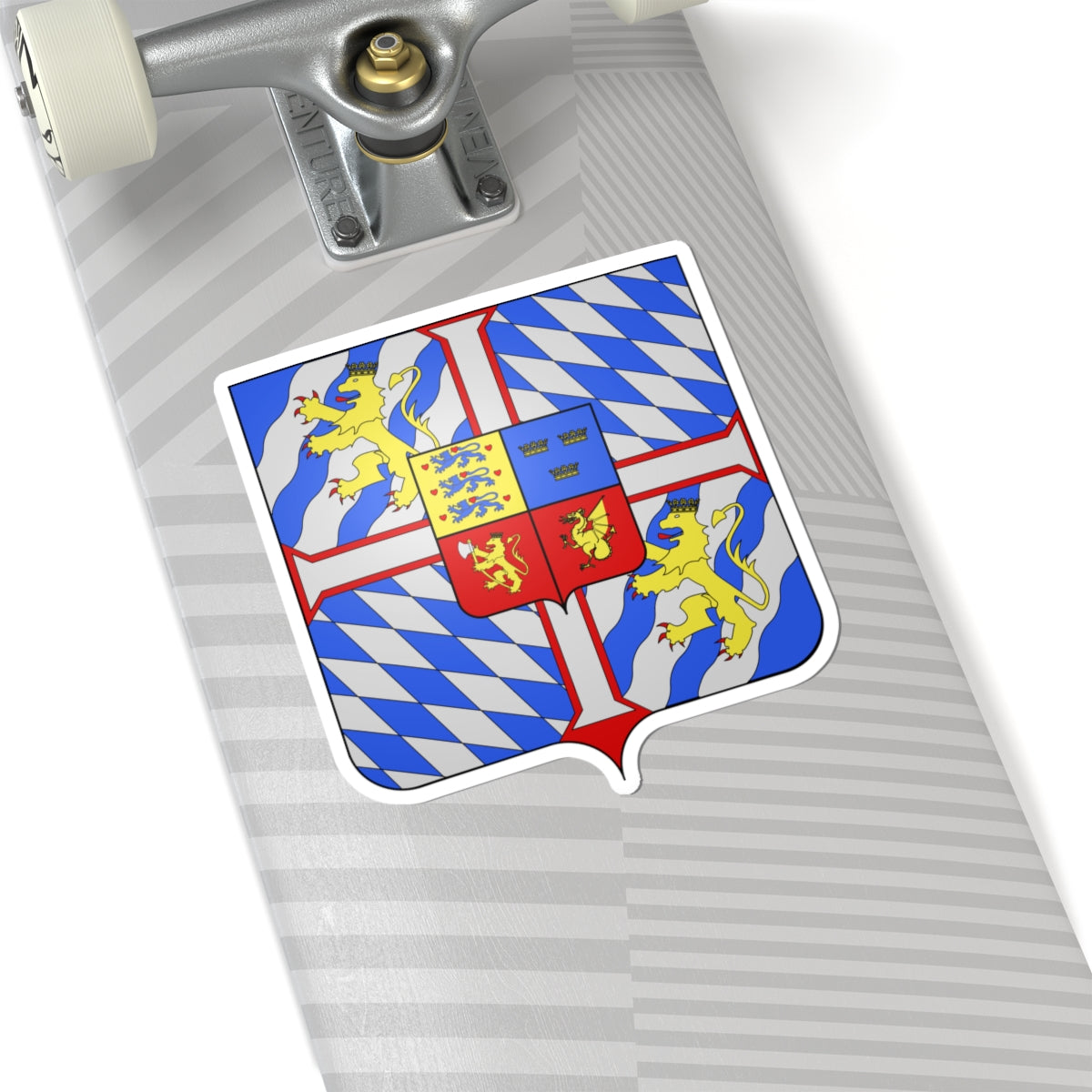 Armoiries Christophe III de Bavière roi de Danemark (Denmark) (Coat of Arms) STICKER Vinyl Kiss-Cut Decal