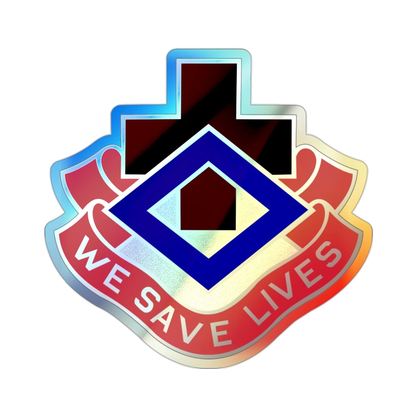 148 Evacuation Hospital (U.S. Army) Holographic STICKER Die-Cut Vinyl Decal-2 Inch-The Sticker Space