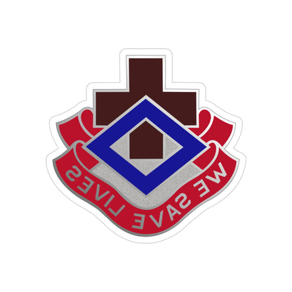 148 Evacuation Hospital (U.S. Army) REVERSE PRINT Transparent STICKER-4" × 4"-The Sticker Space