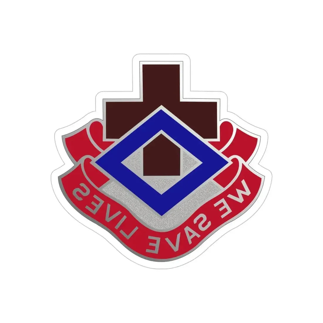148 Evacuation Hospital (U.S. Army) REVERSE PRINT Transparent Die-Cut STICKER - The Sticker Space
