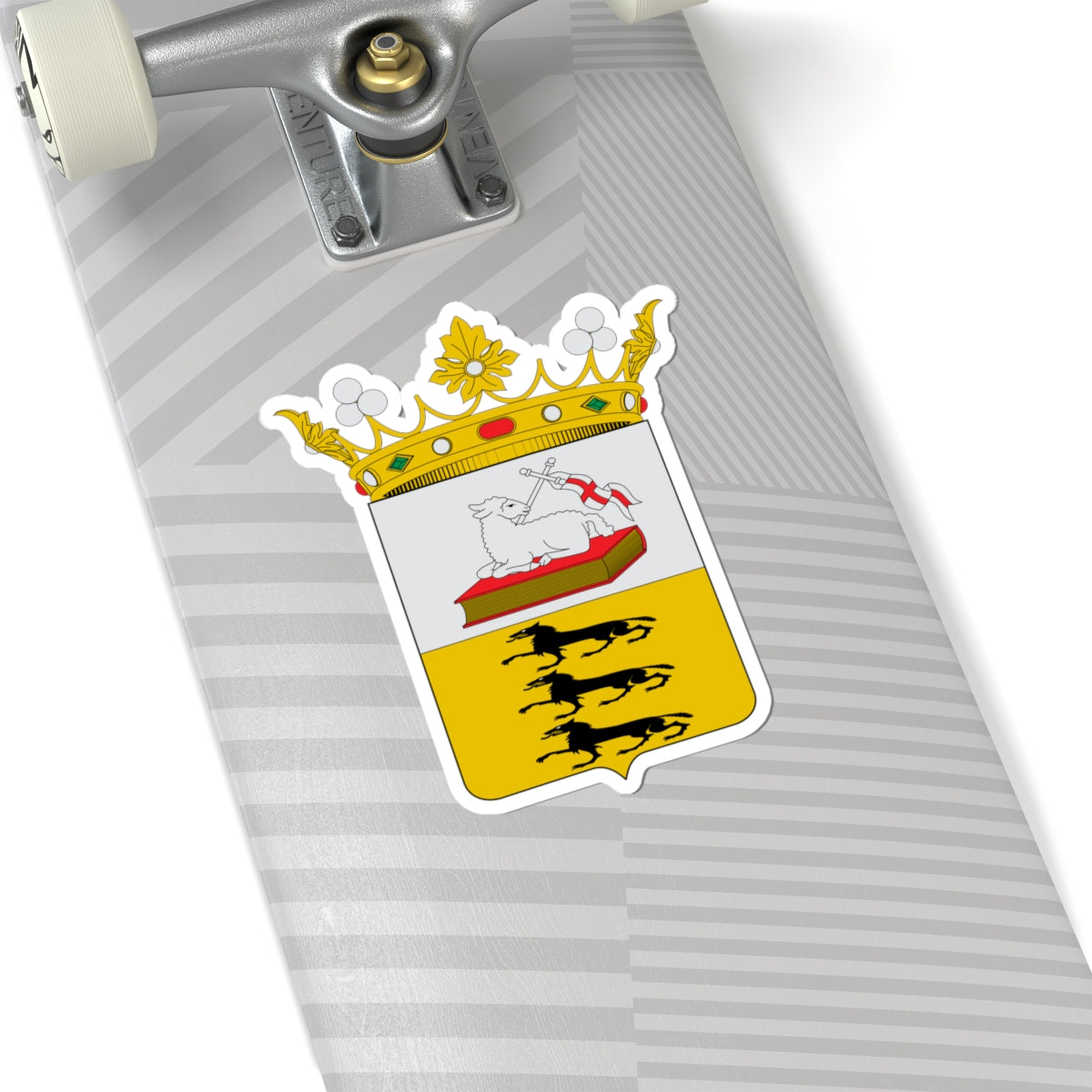 Escudo de Ariño (Spain) (Coat of Arms) STICKER Vinyl Kiss-Cut Decal