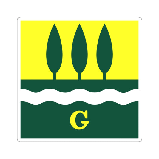 CHE Grunau ZH Flag (Switzerland) STICKER Vinyl Kiss-Cut Decal