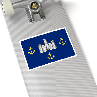 Isle of Wight Council Flag (England) STICKER Vinyl Kiss-Cut Decal