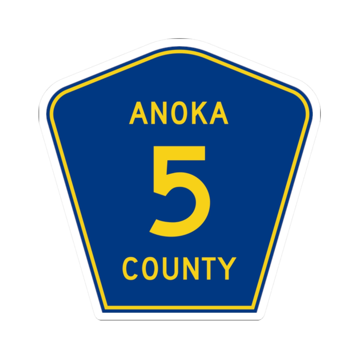 Anoka County Road 5 (Minnesota) (Road Sign) STICKER Vinyl Kiss-Cut Decal